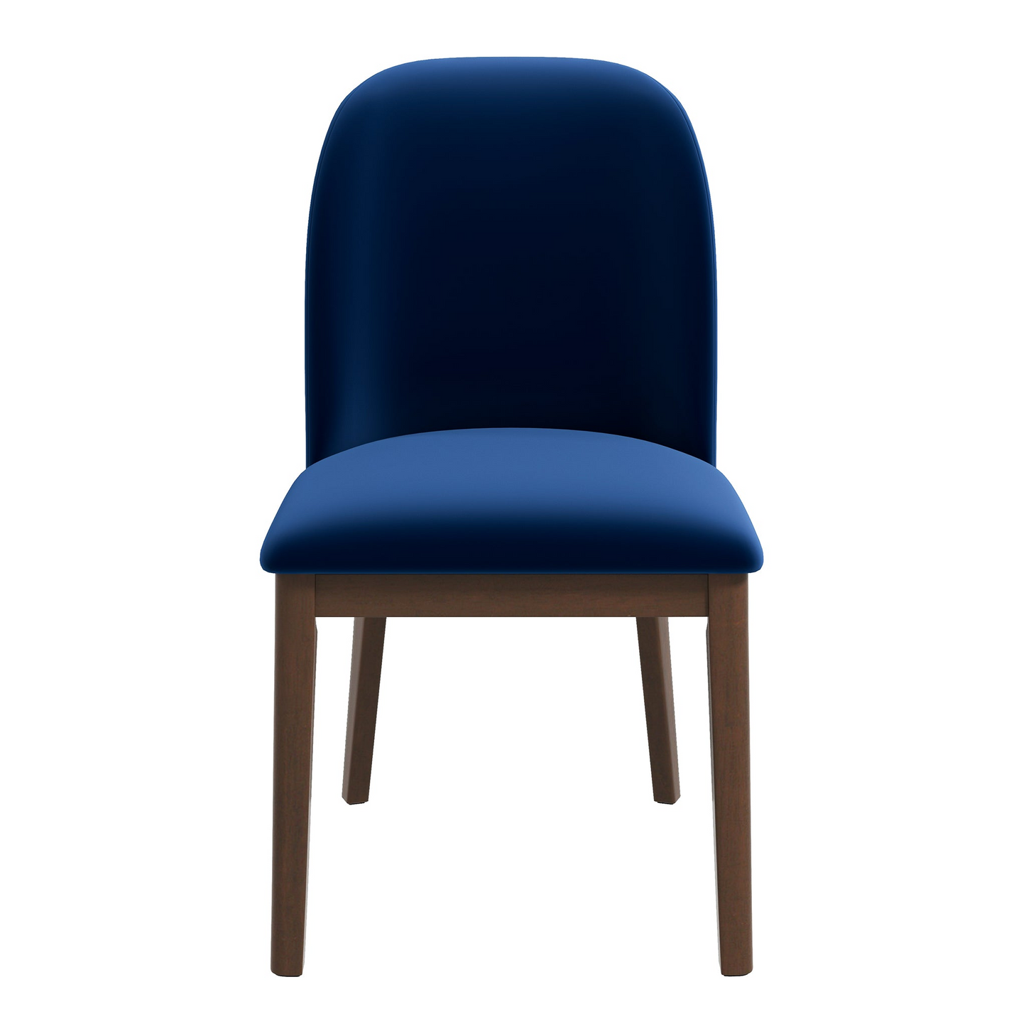 Kaitlyn Navy Blue Velvet Dining Chair Set Of 2 34.3 H X 19.3 W 23 D