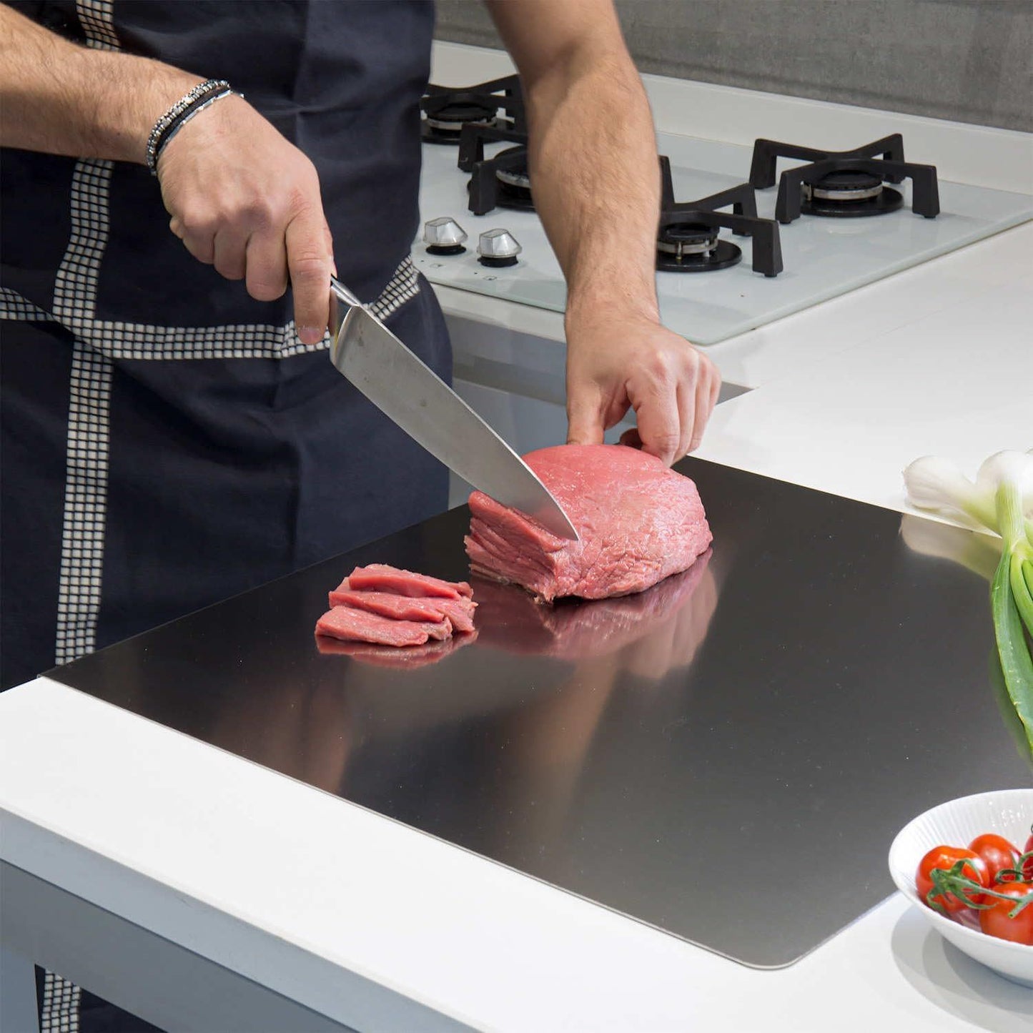 304 Stainless Steel Cutting Board - Large Multi-Purpose Kitchen Tool