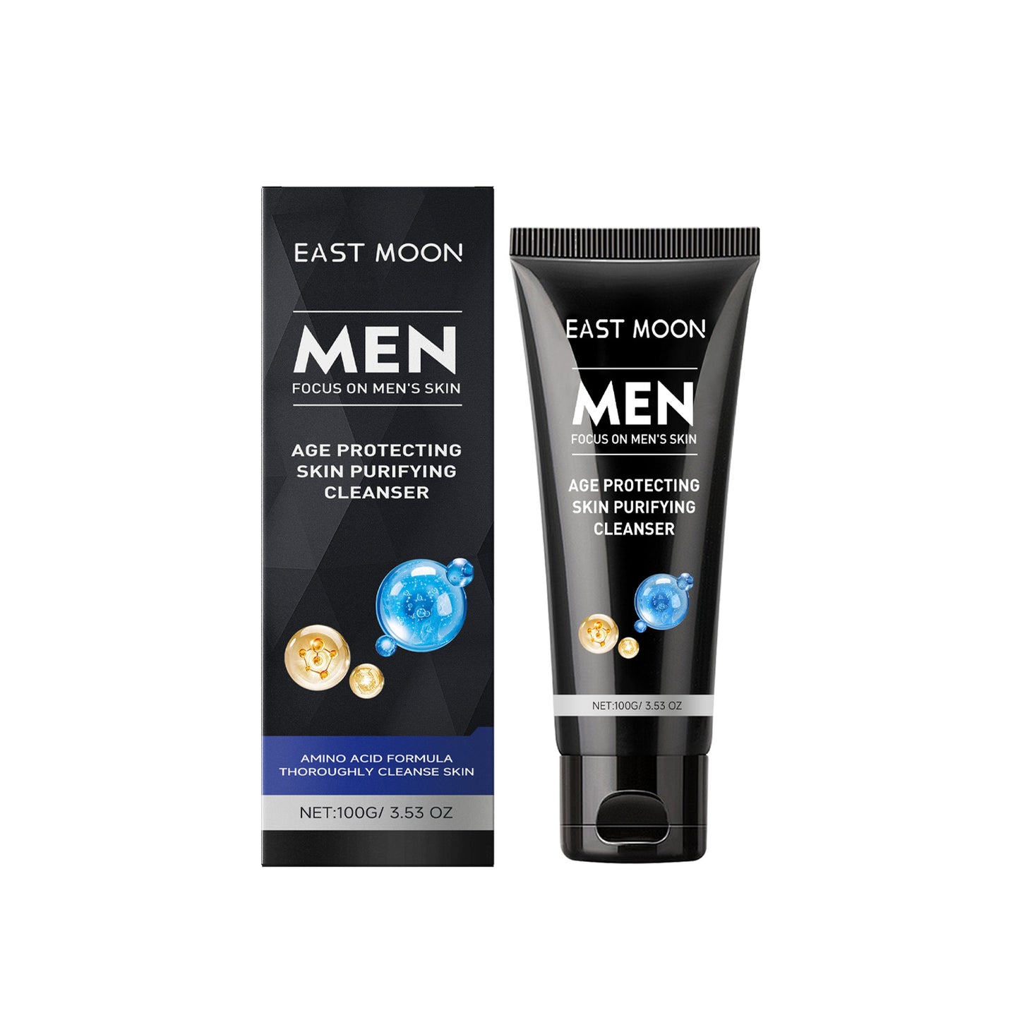 Men's Amino Acid Facial Cleanser - Moisturizing Anti-Aging Face Wash