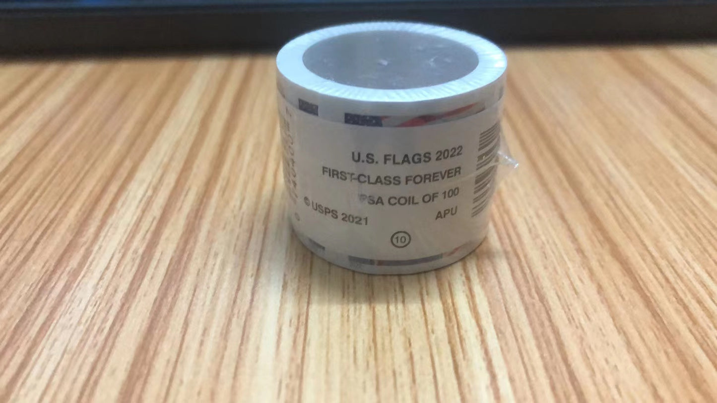 U.S. Flag Stamps - 1 Roll for Mailing and Collecting
