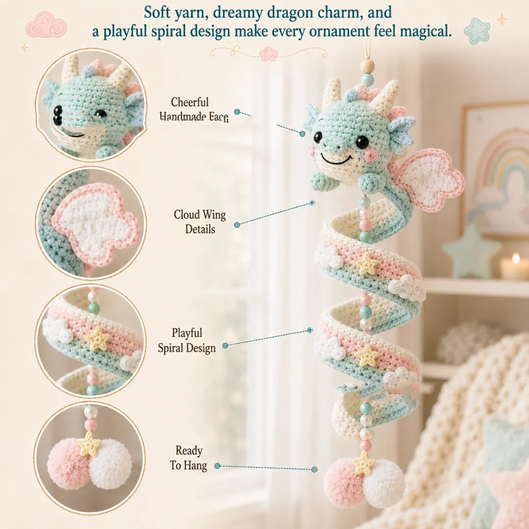 Dragon-Shaped Spiral Hanging Ornament Set DIY Craft Kit for Home & Garden