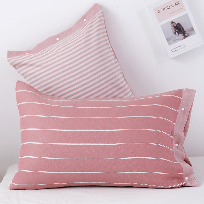 Three-Layer Gauze Cotton Pillowcase - Modern European Style