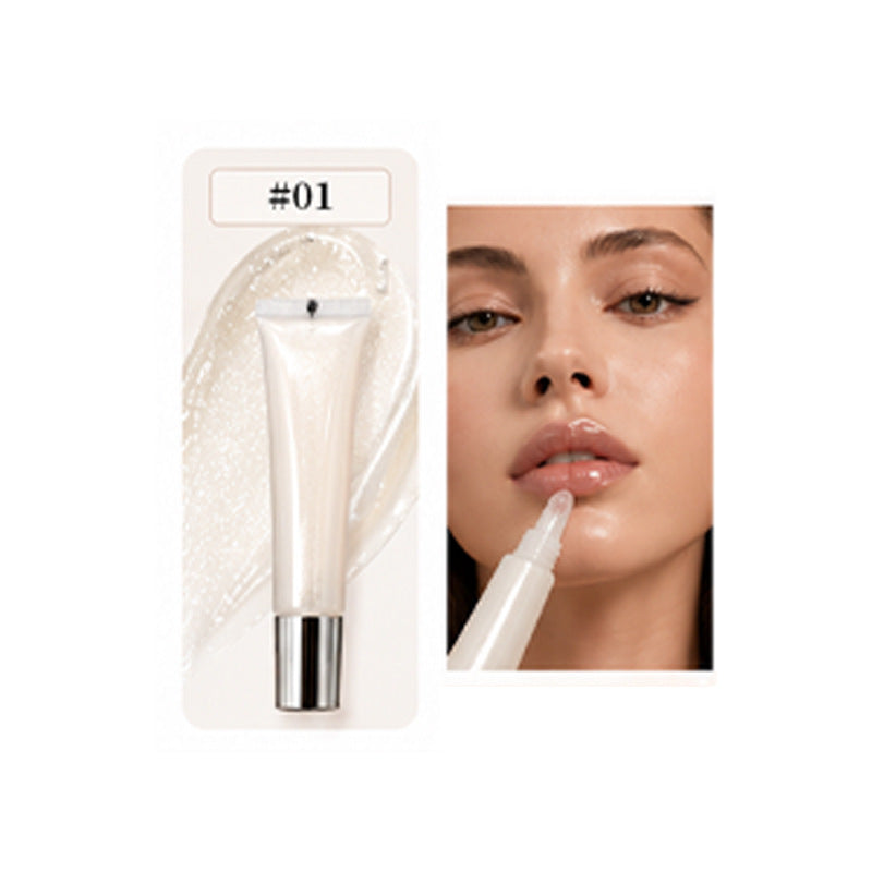 Shimmering Lip Gloss and Lip Care Oil Set - Anti-Chapping, Glittering Finish