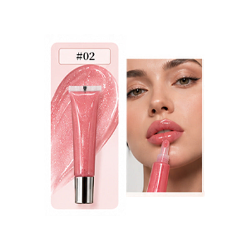 Shimmering Lip Gloss and Lip Care Oil Set - Anti-Chapping, Glittering Finish