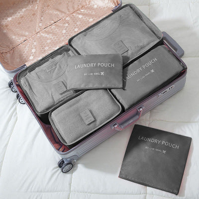 Six-Piece Travel Storage Bags Set - Organize Luggage & Clothing