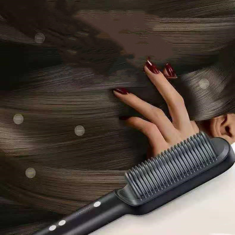 Electric Hair Straightening Comb with Tourmaline Ceramic for Wet & Dry Hair
