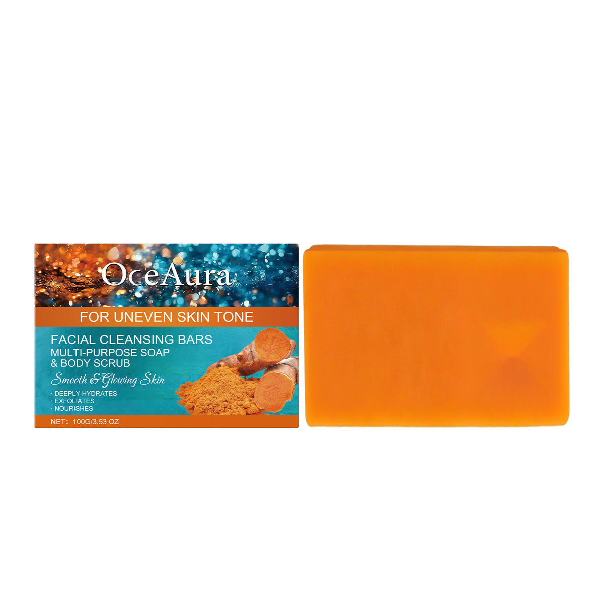Moisturizing Brightening Bar Soap with Vitamin C & Shea Butter - 100g