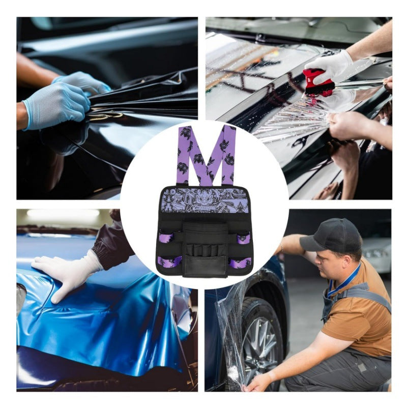 Large Waterproof Storage Bag 12 Inch Oxford Cloth Black and Purple