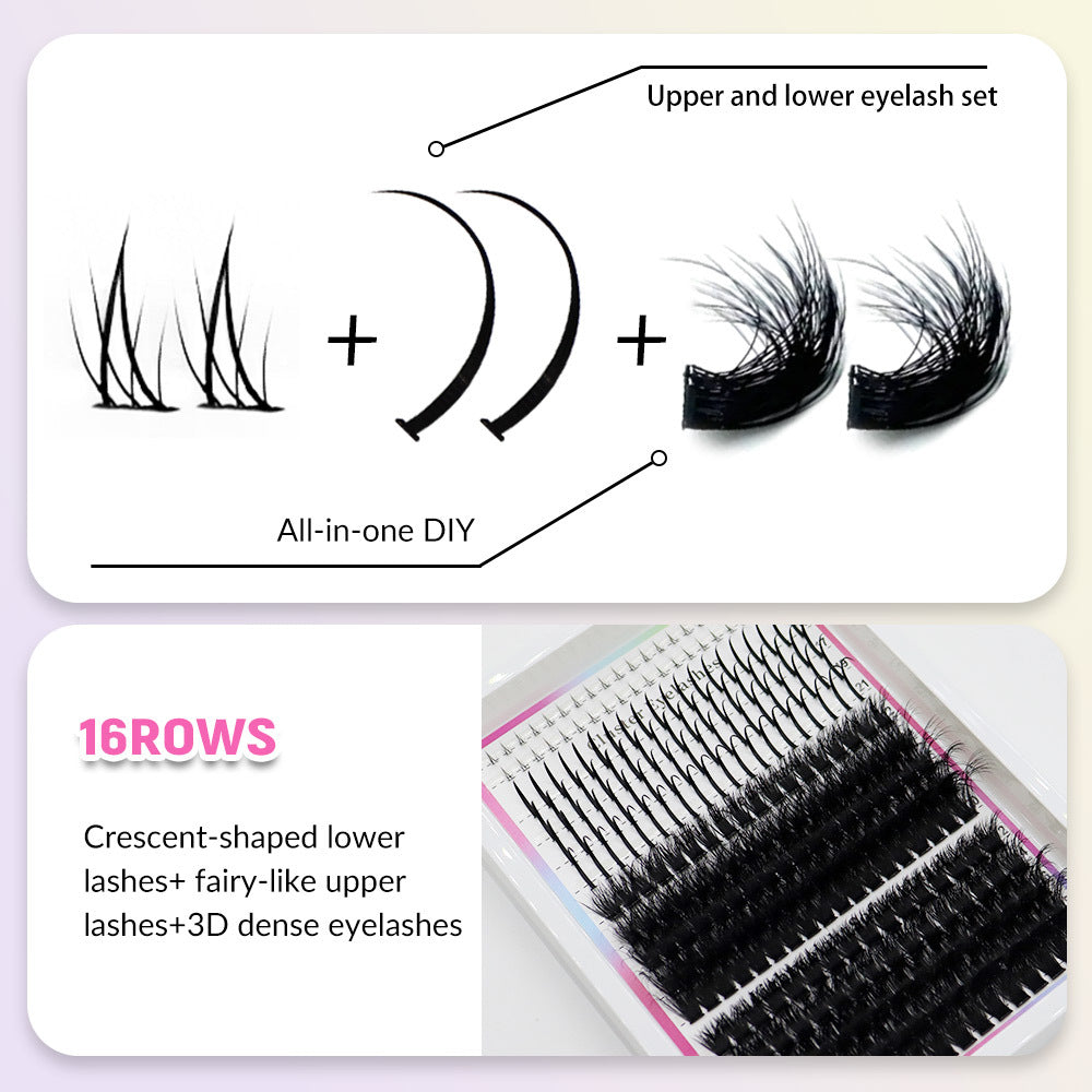 Fairy-Style Segmented Fluffy False Eyelashes - Dense, Volume & Natural Look