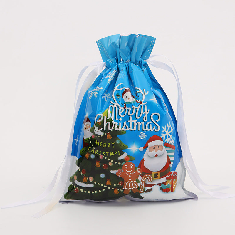 Festive Aluminum Foil Gift Bags for Christmas & New Year Party Packaging