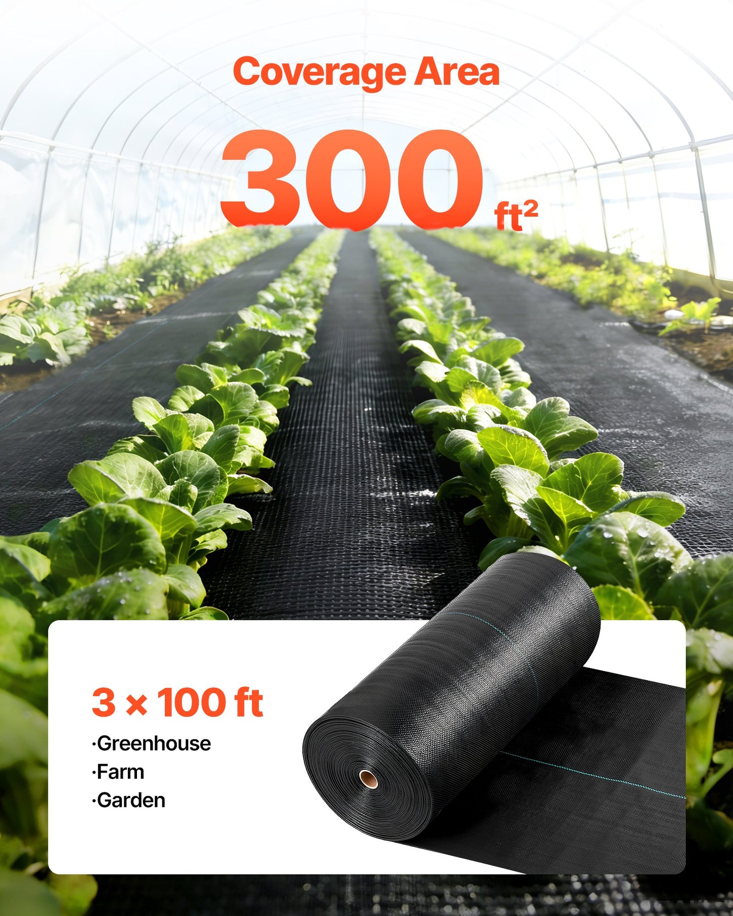 Heavy Duty Garden Landscape Fabric 3x100FT Weed Control Ground Cover Black