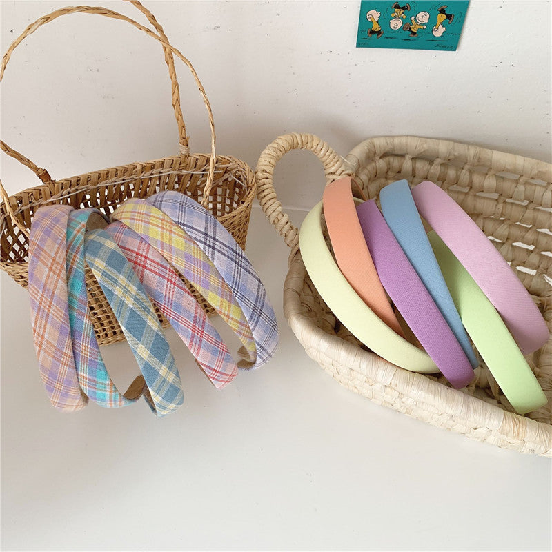 Plaid Flower Fabric Headband