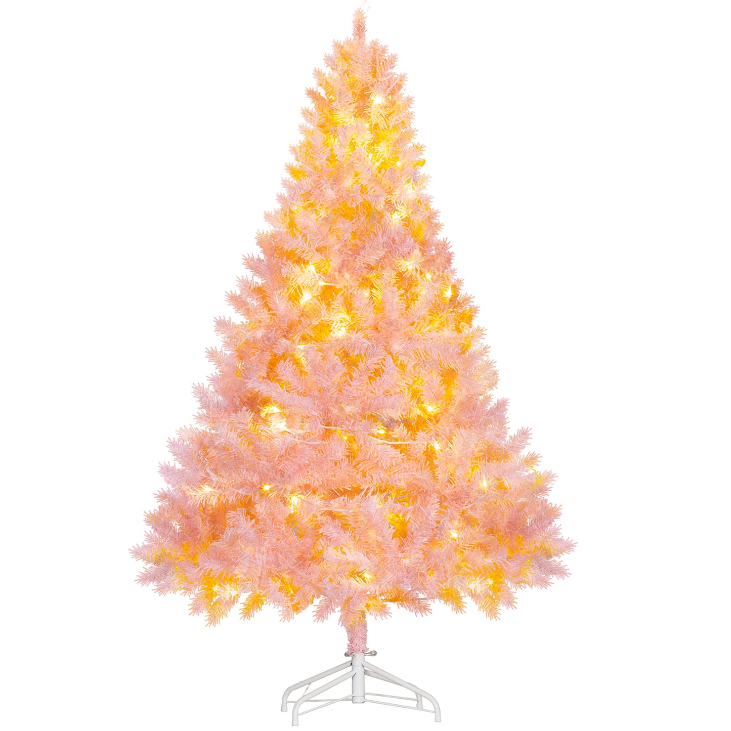 6' Tall Prelit Pink Christmas Tree with 250 LED Lights