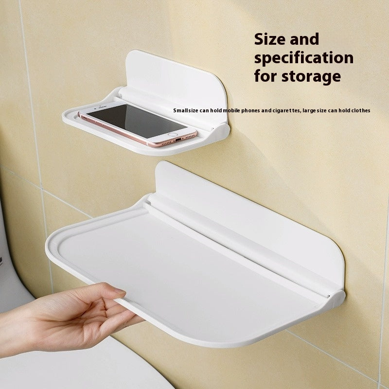 Foldable Wall Shelf Organizer - Modern Plastic Storage Rack with Multiple Sizes