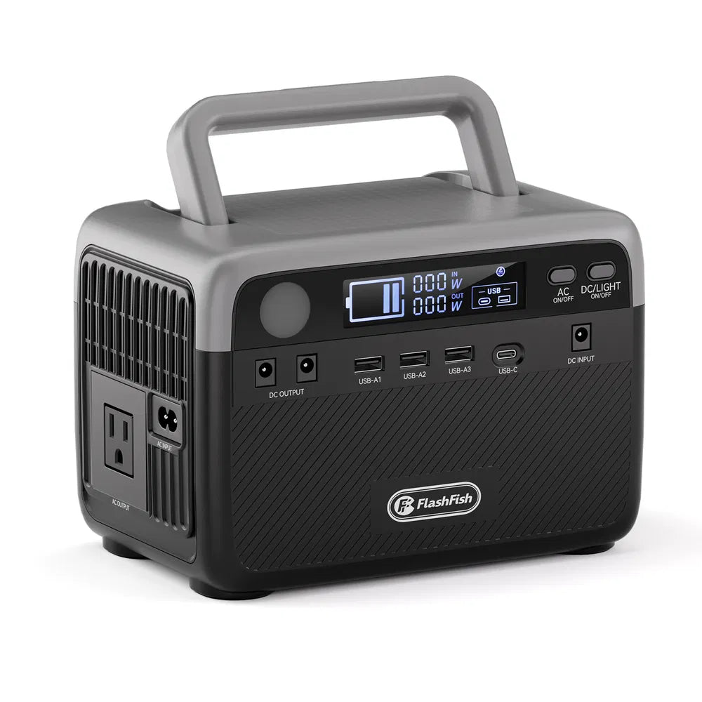 Portable Solar Generator 300W with AC Outlets - 230.4Wh Power Station