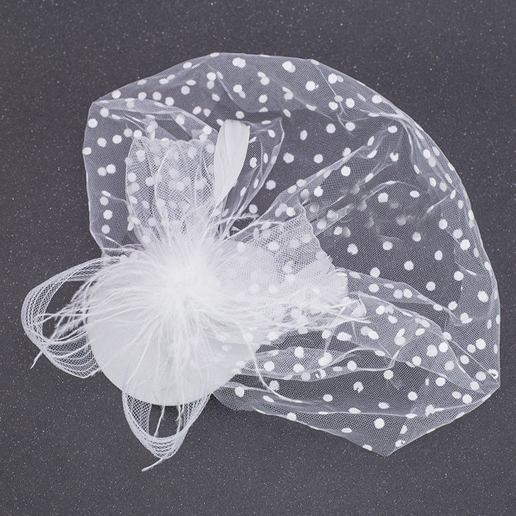 Feather Hair Flower Headdress Hairpin - Bridal