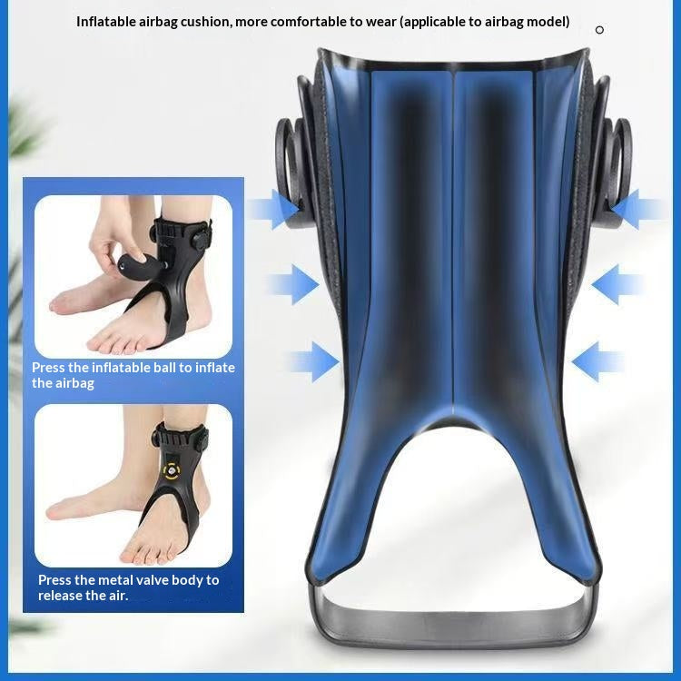 Adjustable Ankle Support Brace for Drop Foot & Plantar Fasciitis Comfort - Left/Right Airbag Version