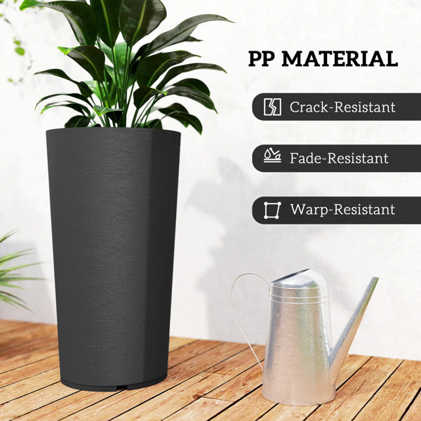 Outdoor Metal Planter Box - Stackable, 2-Piece Set