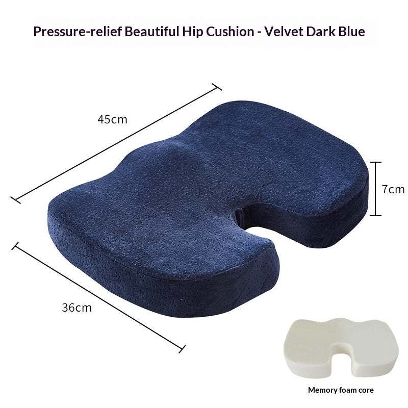Office Seat Cushion Memory Foam Breathable Mesh & Velvet Options