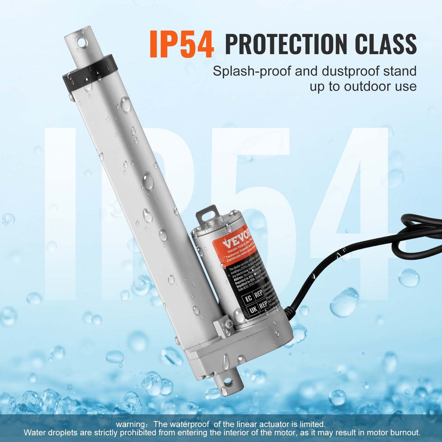 12V 6-Inch High-Speed Linear Actuator with 220LBS Thrust and Mounting Bracket