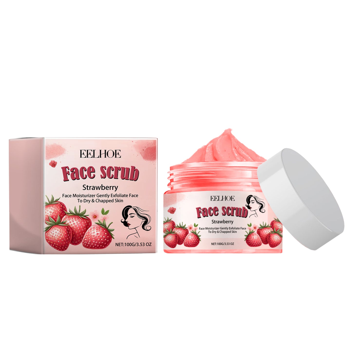 Strawberry Exfoliating Face Scrub - Smoothing & Hydrating Facial Care