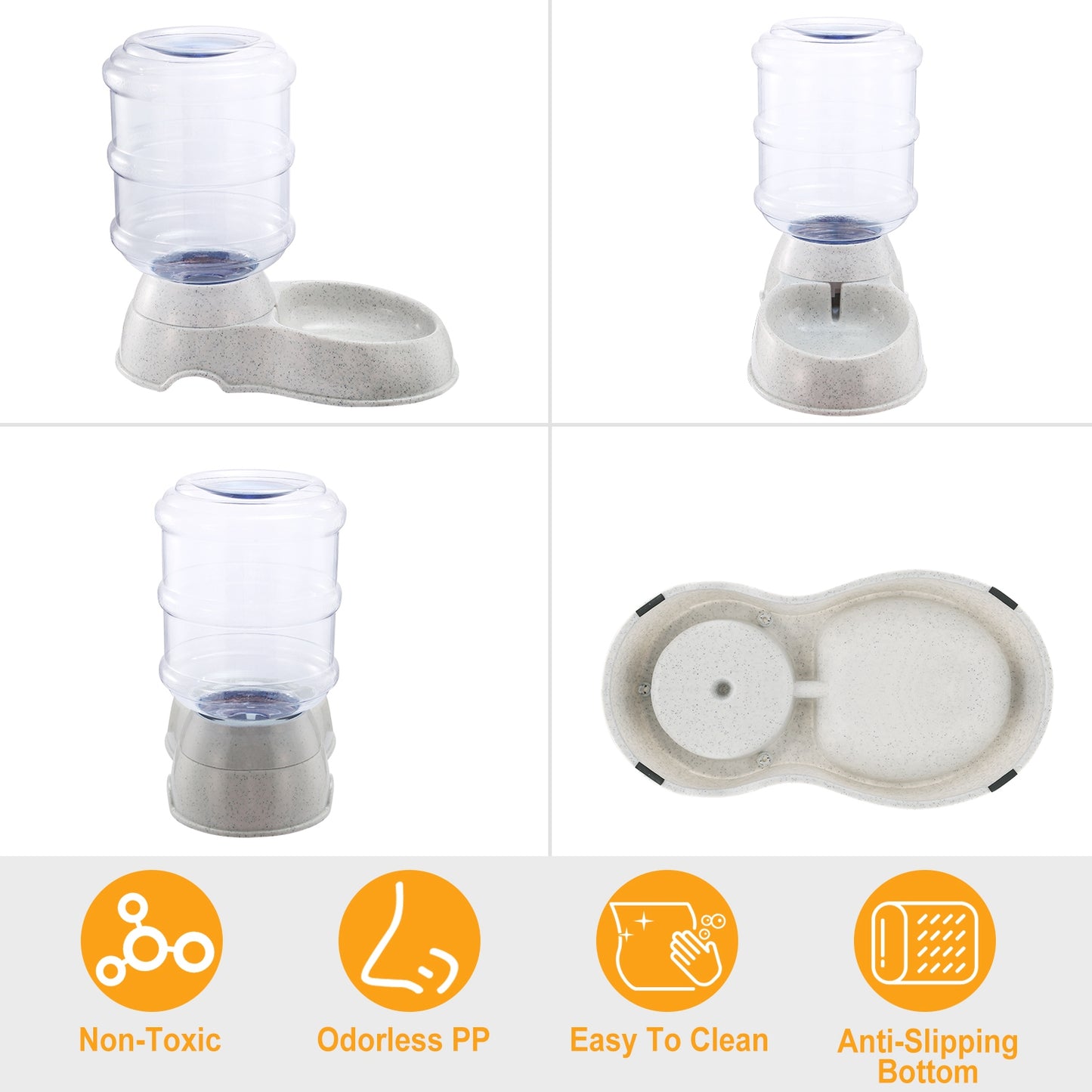 3.5L Pet Water Dispenser Self-Dispensing Gravity Feeder for Cats & Dogs