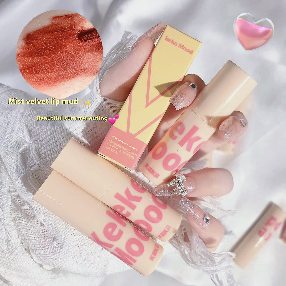 Velvet Lip Gloss - Matte Finish, Long-lasting, Nonstick Lip Makeup
