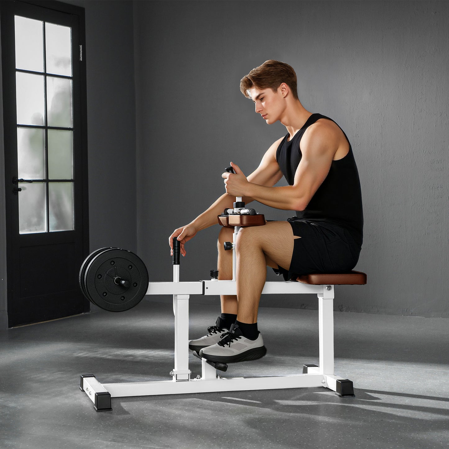 Adjustable Seated Calf Raise Machine - Durable Steel Construction