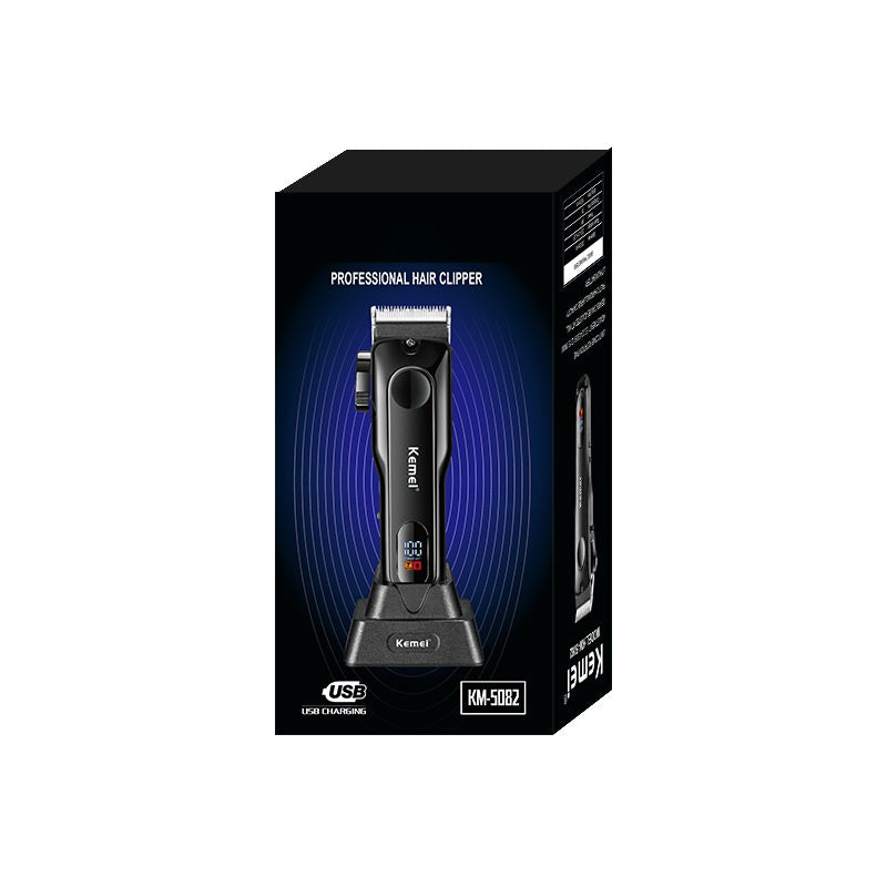 Rechargeable Hair Clipper with LCD Display, Professional Haircut Tool