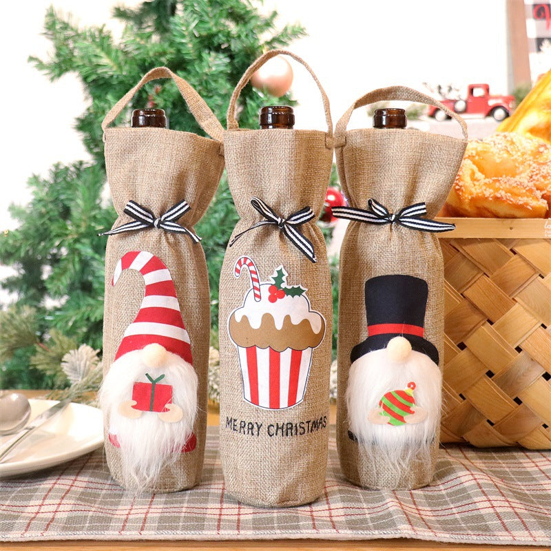 Christmas Bottle Cover Set with Multiple Styles - Holiday Decor