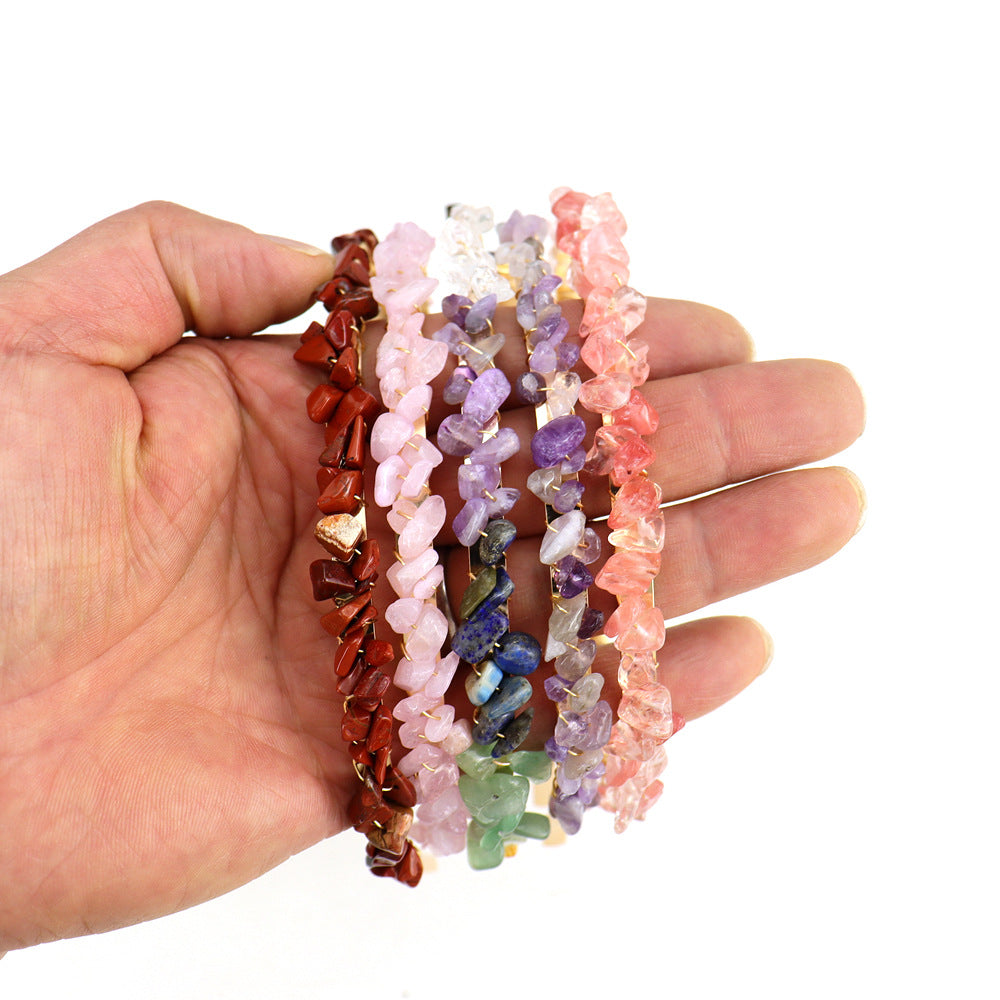 Crystal Natural Stone Headband - 6cm Wide