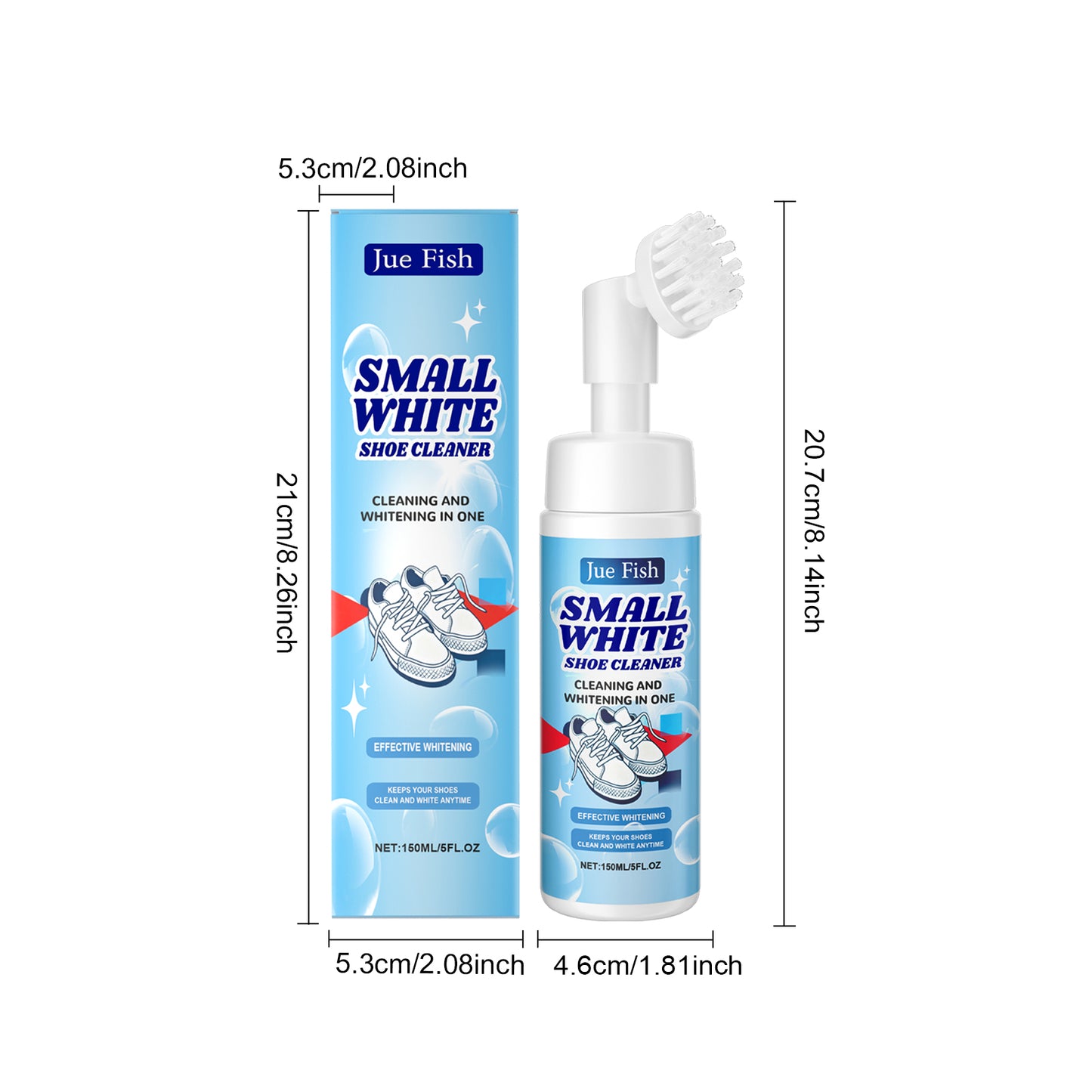 White Shoe Cleaning Foam 150ml for Daily Stains - Gentle & Easy to Use