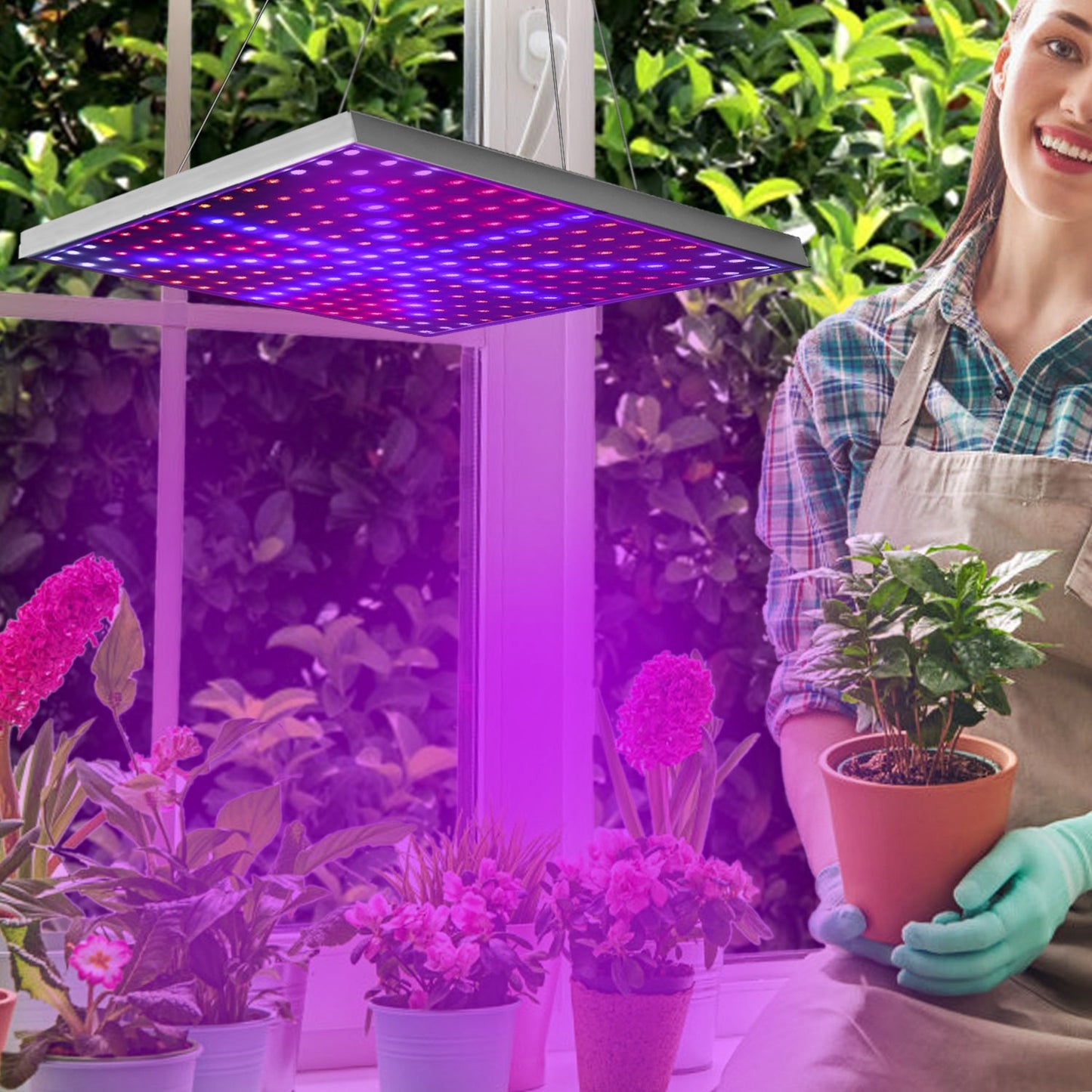 Full Spectrum LED Grow Light - 225 LEDs Indoor Plant Lamp for Herbs Vegetables & Flowers
