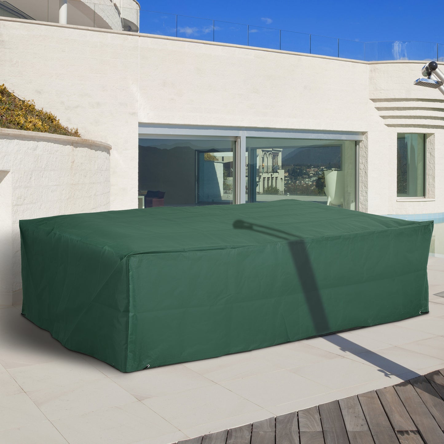 Heavy Duty Waterproof Outdoor Sectional Sofa Cover - Dark Green