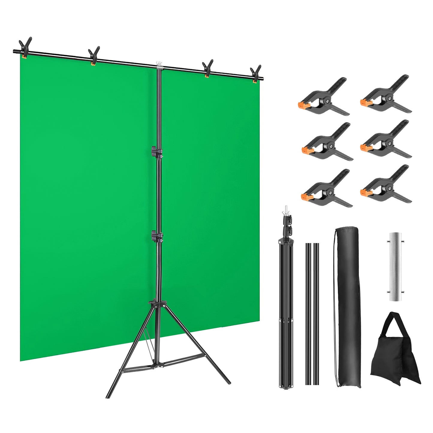 Heavy Duty T Shape Photography Backdrop Stand - Adjustable 5x6.5FT