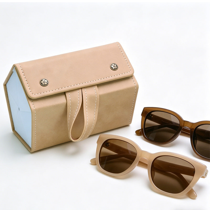 5in1 Sunglasses Travel Case Organizer Hangable, Eyeglasses Foldable