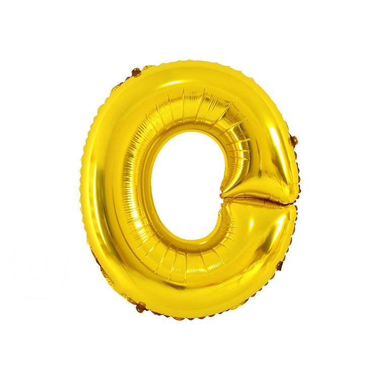 Gold Letter Balloon Set for Birthday Wedding Celebration - Aluminum Foil Party Decor