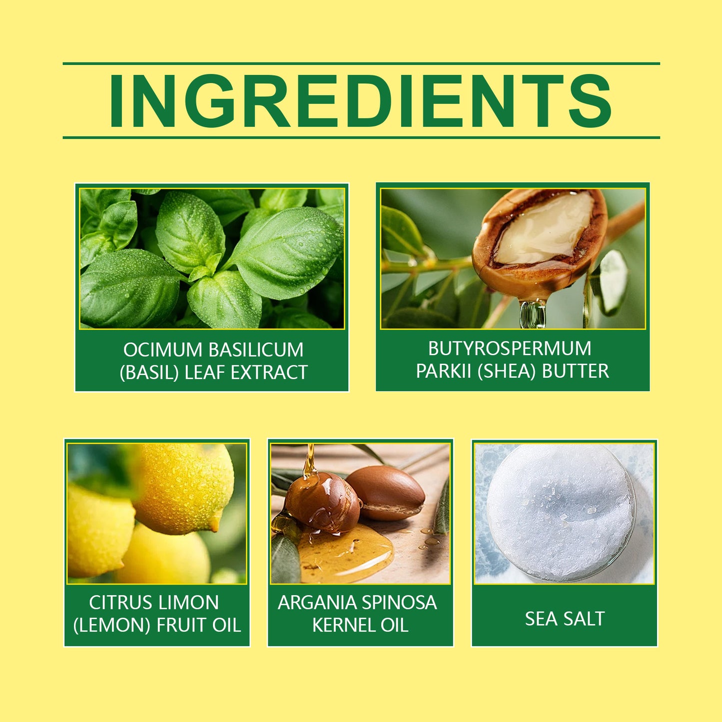 Lemon Basil Refreshing Bar Soap with Shea Butter & Sea Salt - 100g