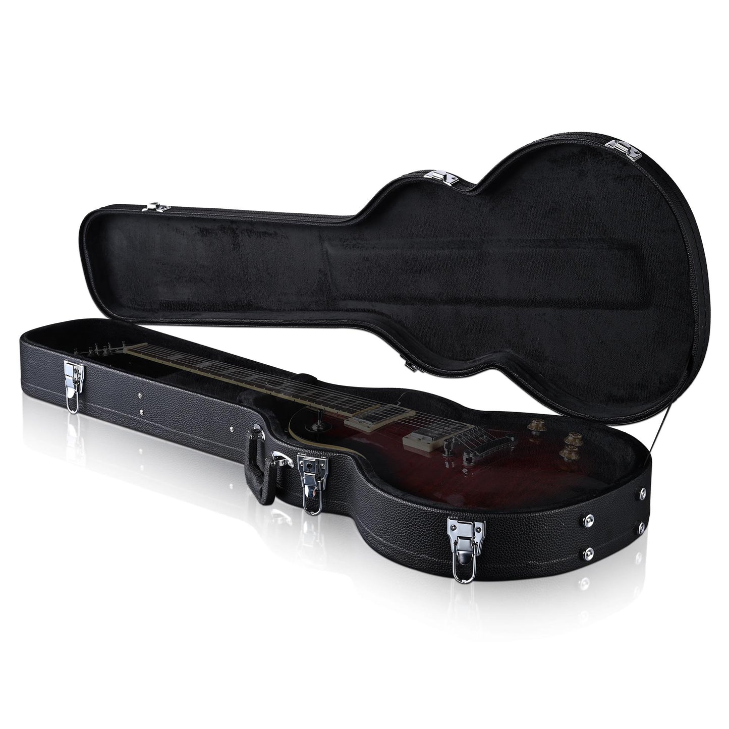 Electric Guitar Case - Hard Plywood with PU Leather - Black