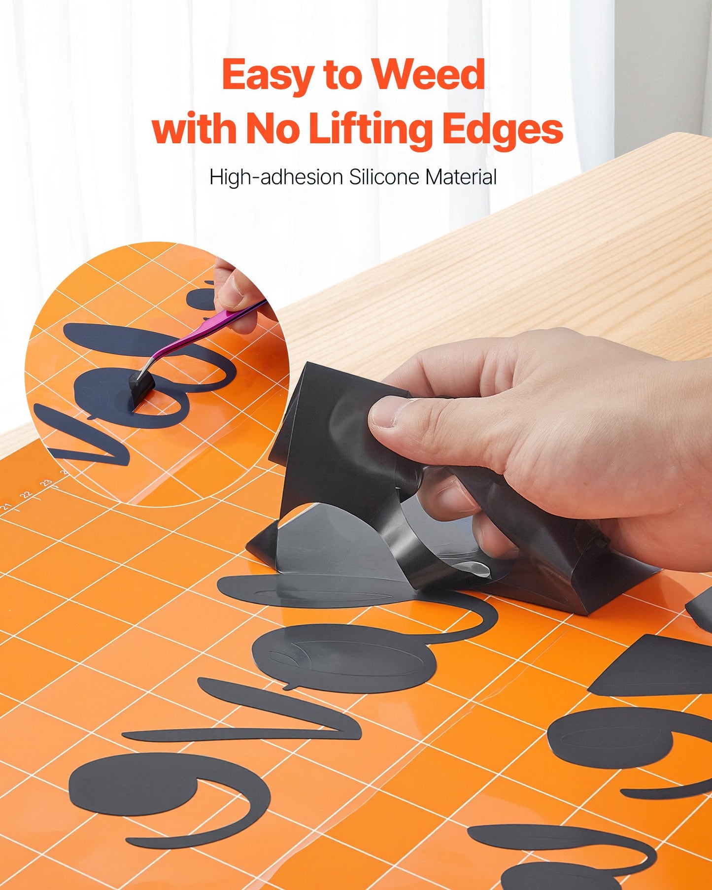 Glossy Black Heat Transfer Vinyl Roll - Easy Cut & Weed for Fabrics