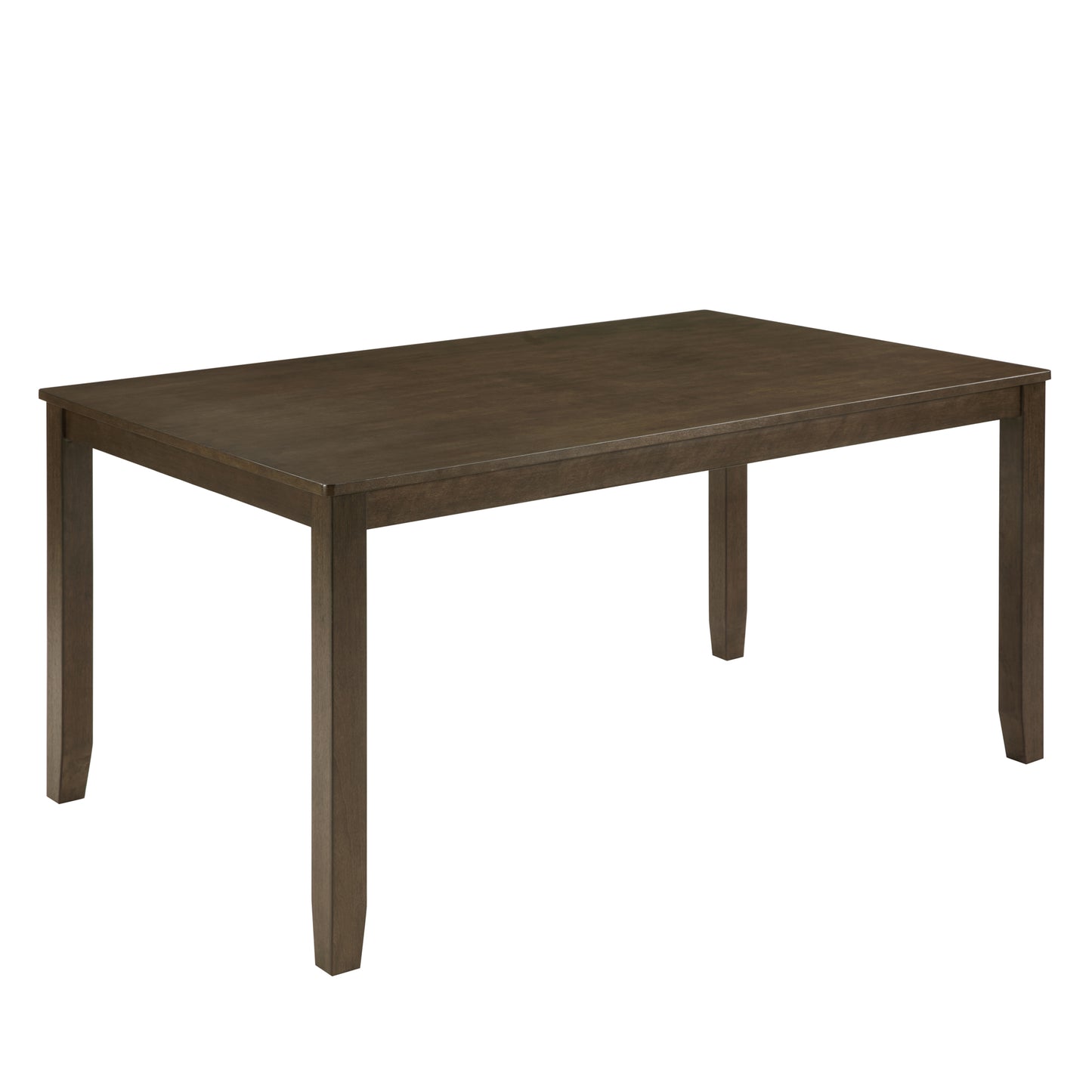 6-Person Wooden Dining Table Set with Bench - Walnut