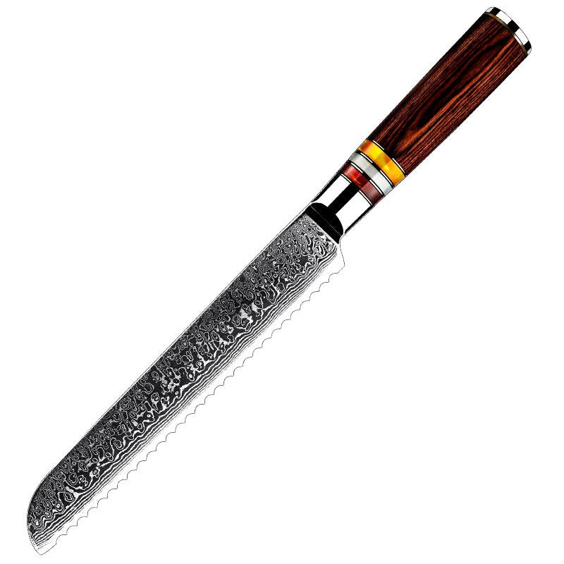Chef Knife AUS10 Steel Core - Japanese Style, Damascus Layered Kitchen Knife