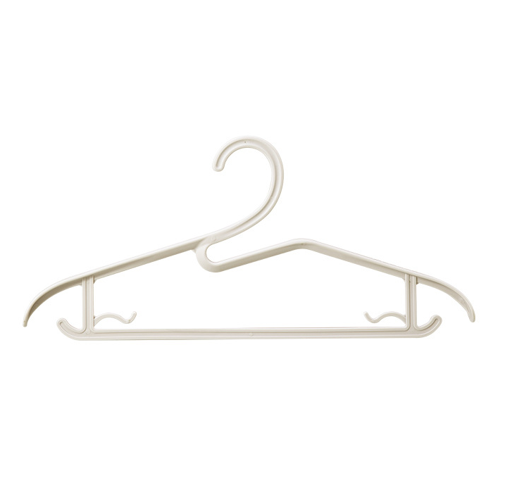 Skewed Shoulder Collar Hanger Ivory White PP 1 Piece - First Aid Supplies