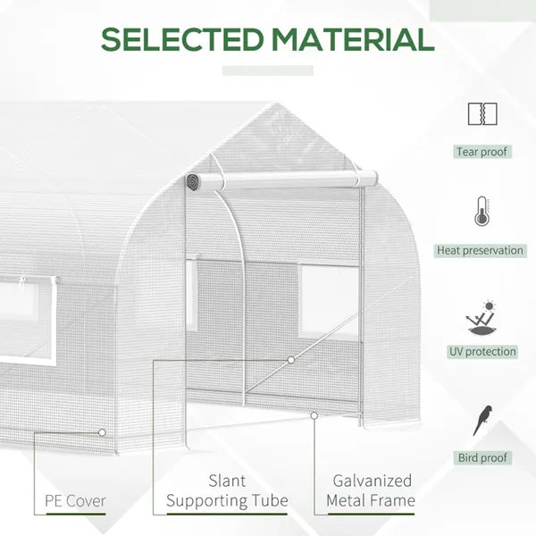 Portable Outdoor Greenhouse for Plants - 19.5' x 9.8' x 6.9'