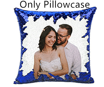Sequin Custom Gift Pillow - Soft Velvet Cover with Color Options, 40x40cm