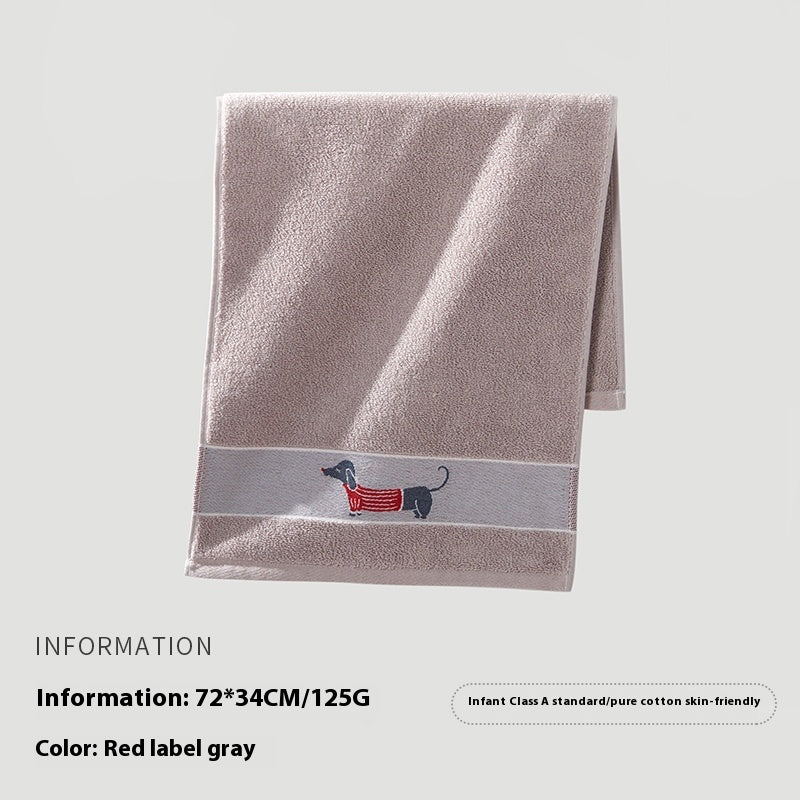 Pure Cotton Cartoon Face Hand Towel Water Absorption Soft Bathroom Cloth