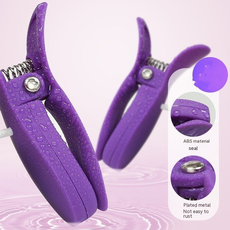 Purple Nipple Clamp for Sensual Pleasure Adult Wellness Device