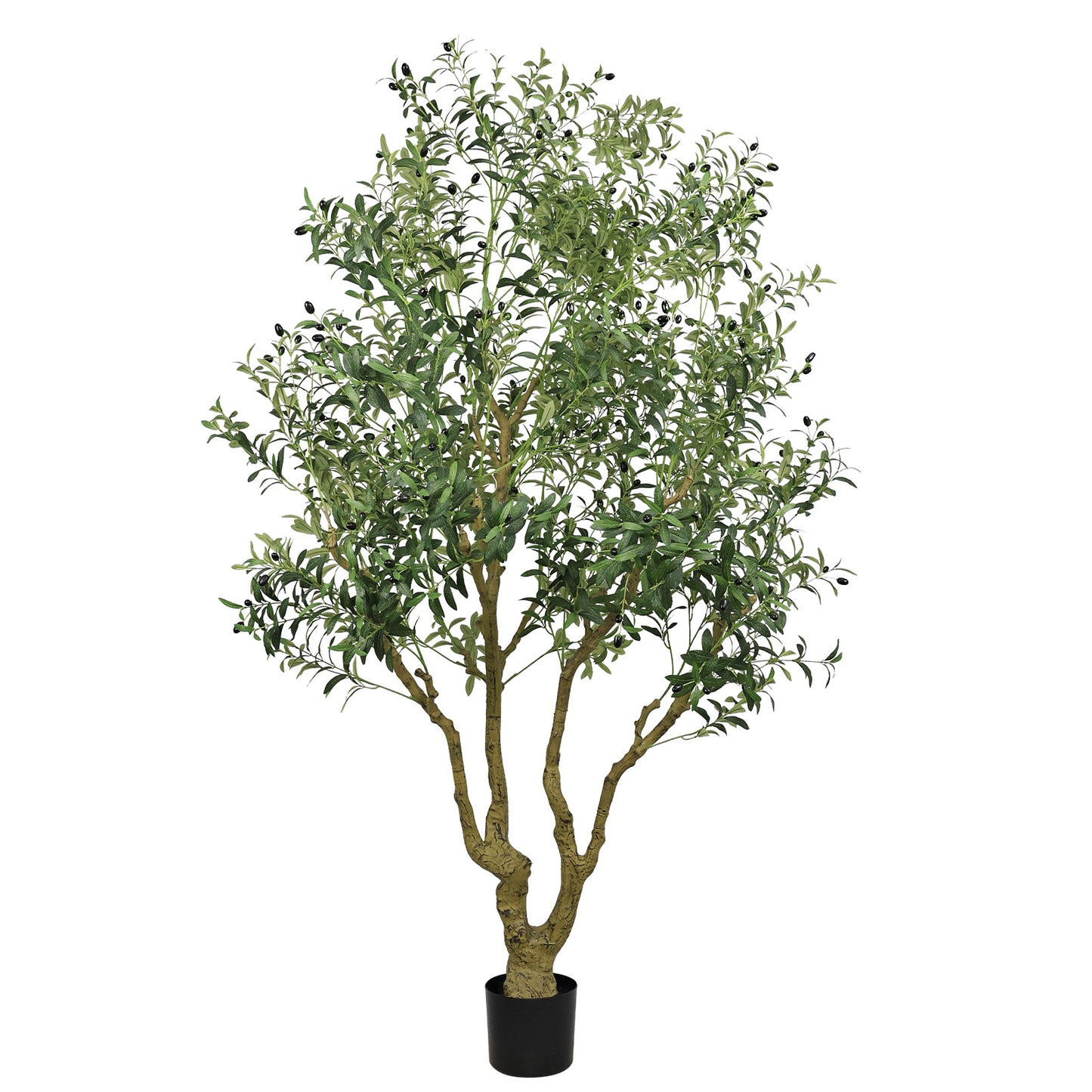 8FT Tall Artificial Olive Tree - Lifelike Faux Potted Plant