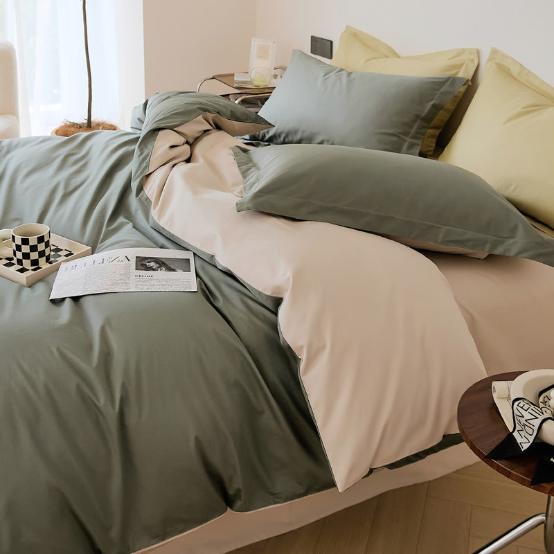 Pure Cotton Four-Piece Bed Set - All Cotton Bed Sheets for Home