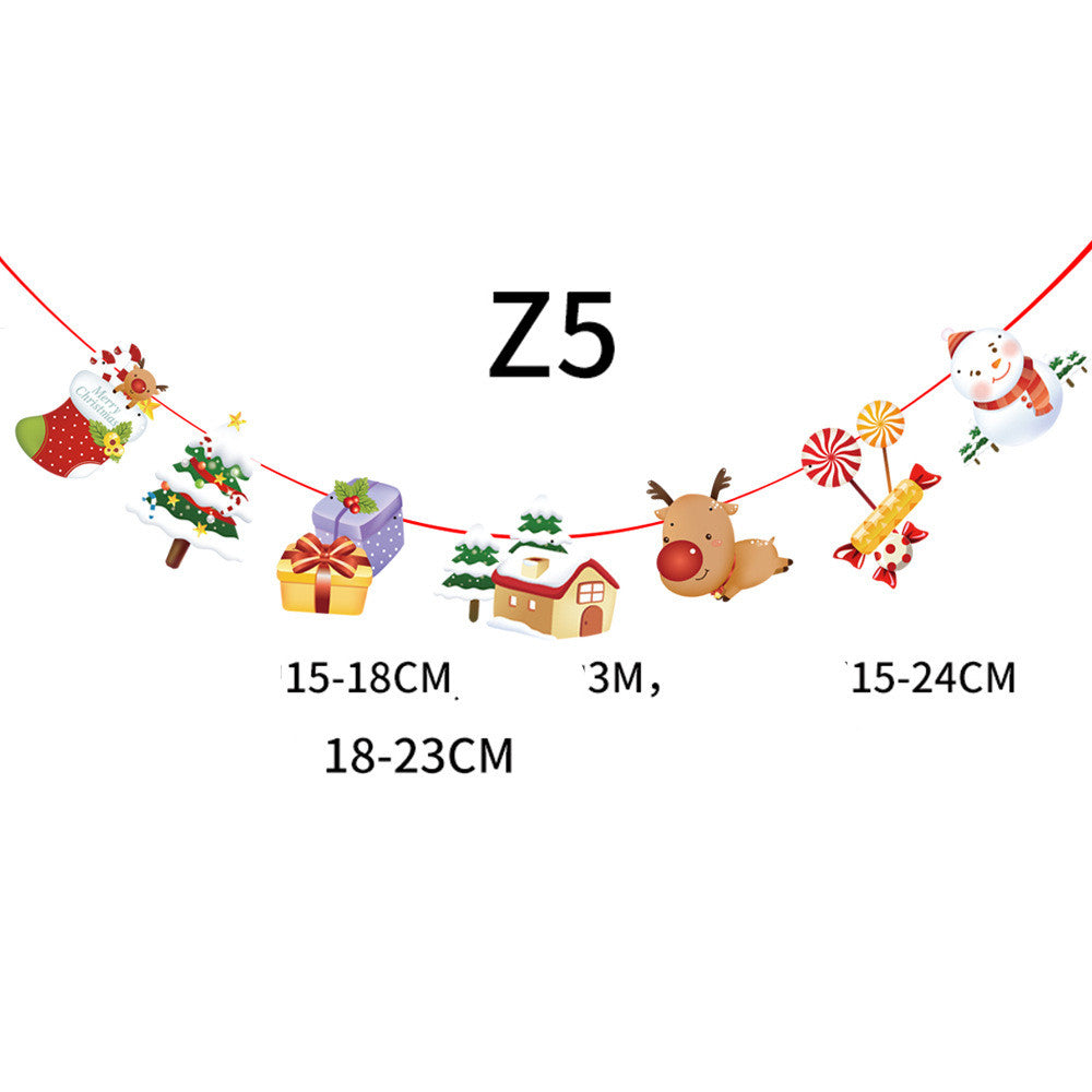 Christmas Scene Paper Flags - Holiday Decorations for Home & Garden
